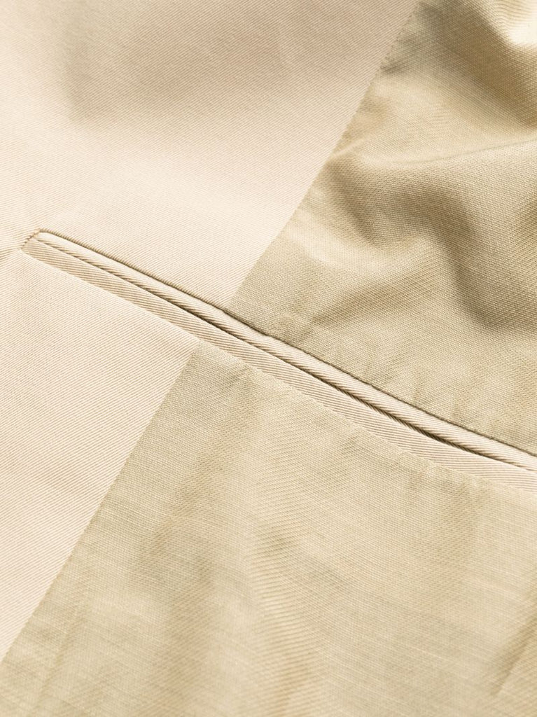 Neutral Belted Cotton Trench Coat