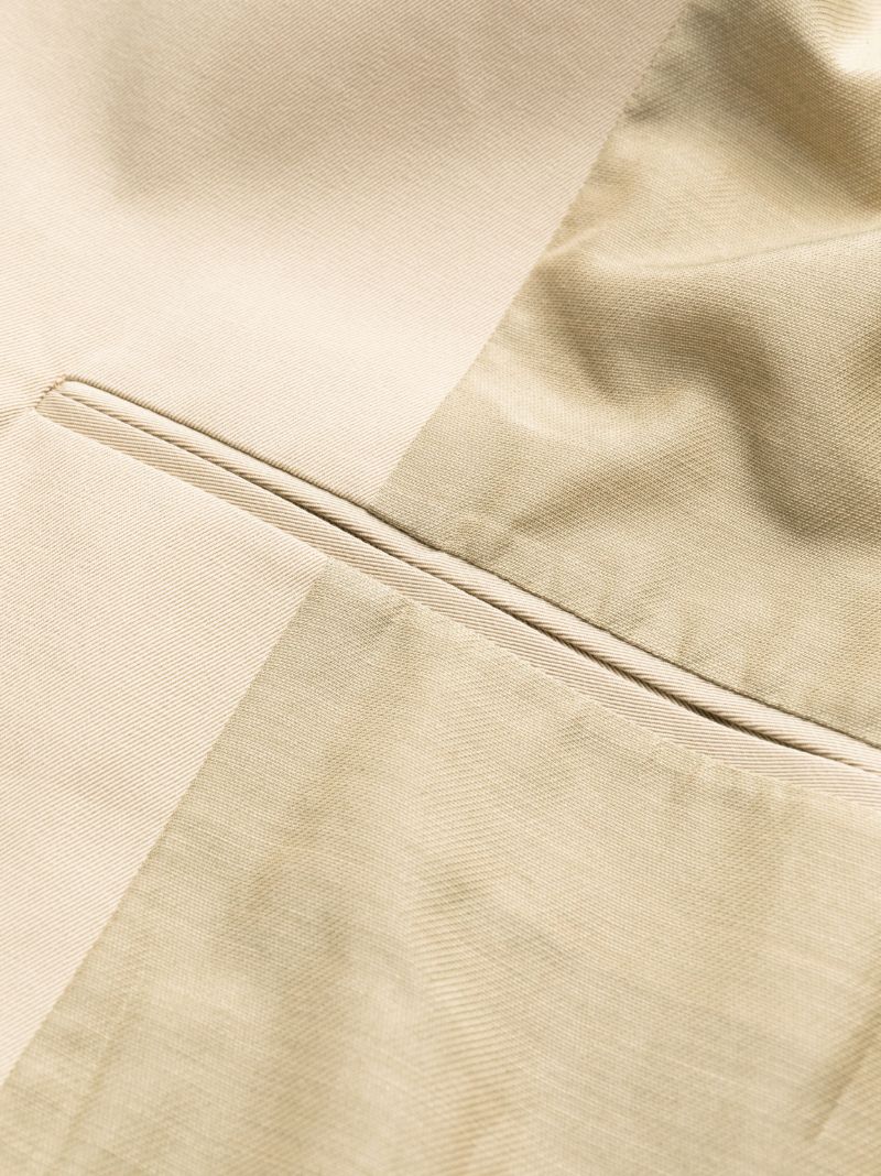 Neutral Belted Cotton Trench Coat