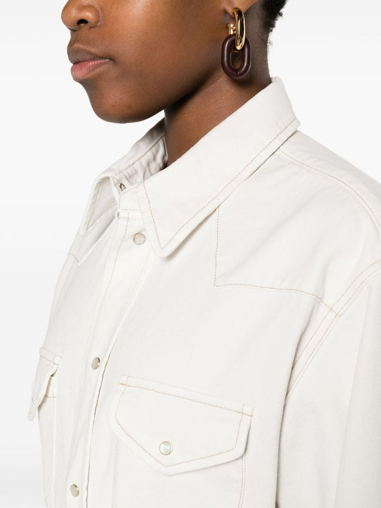 White Denim Shirt
