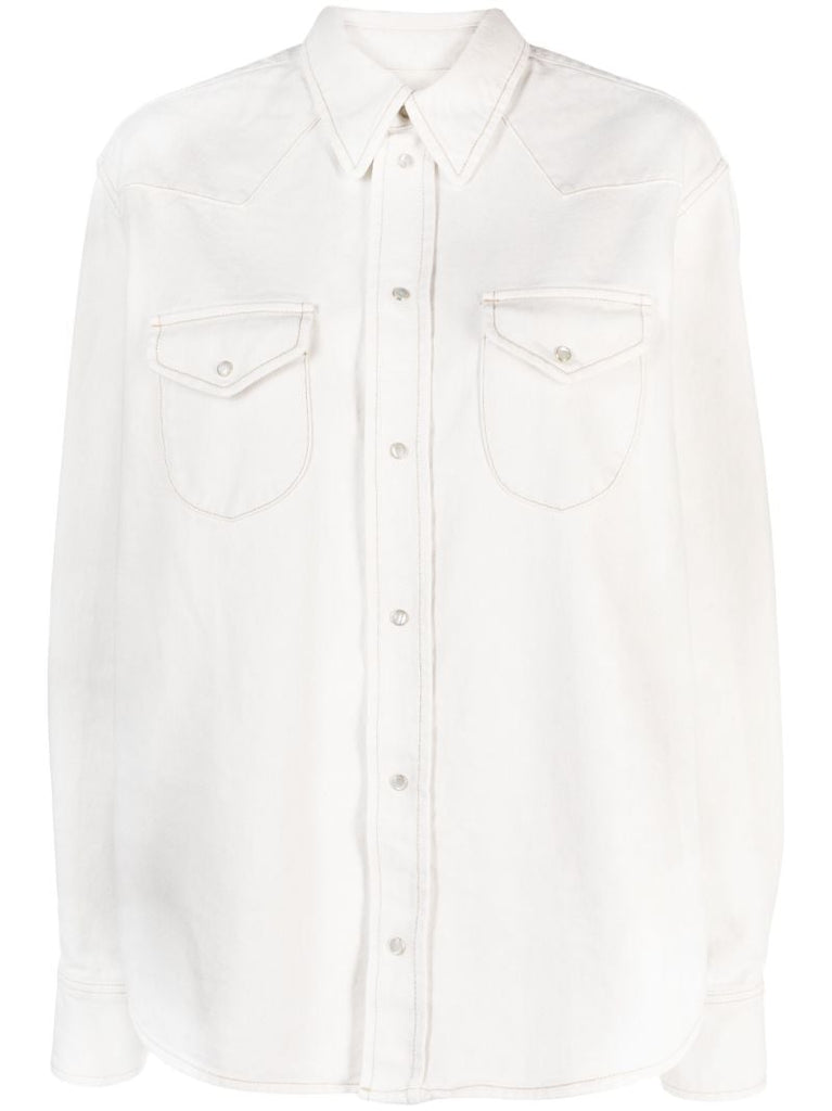 White Denim Shirt
