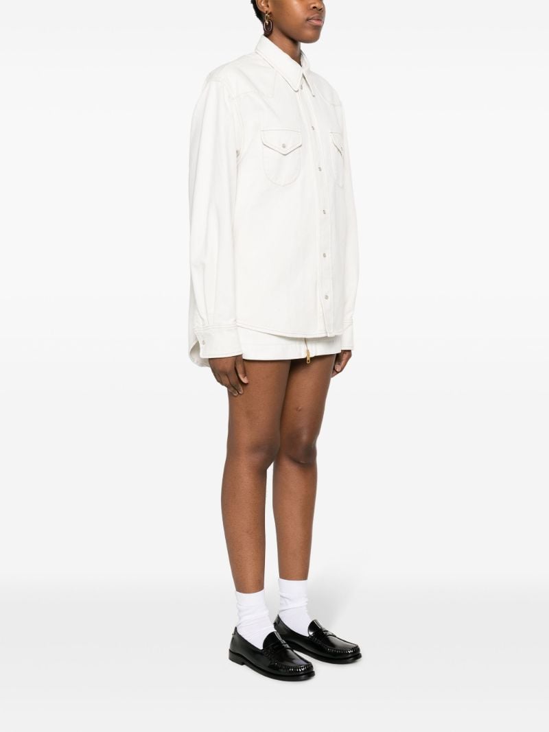 White Denim Shirt