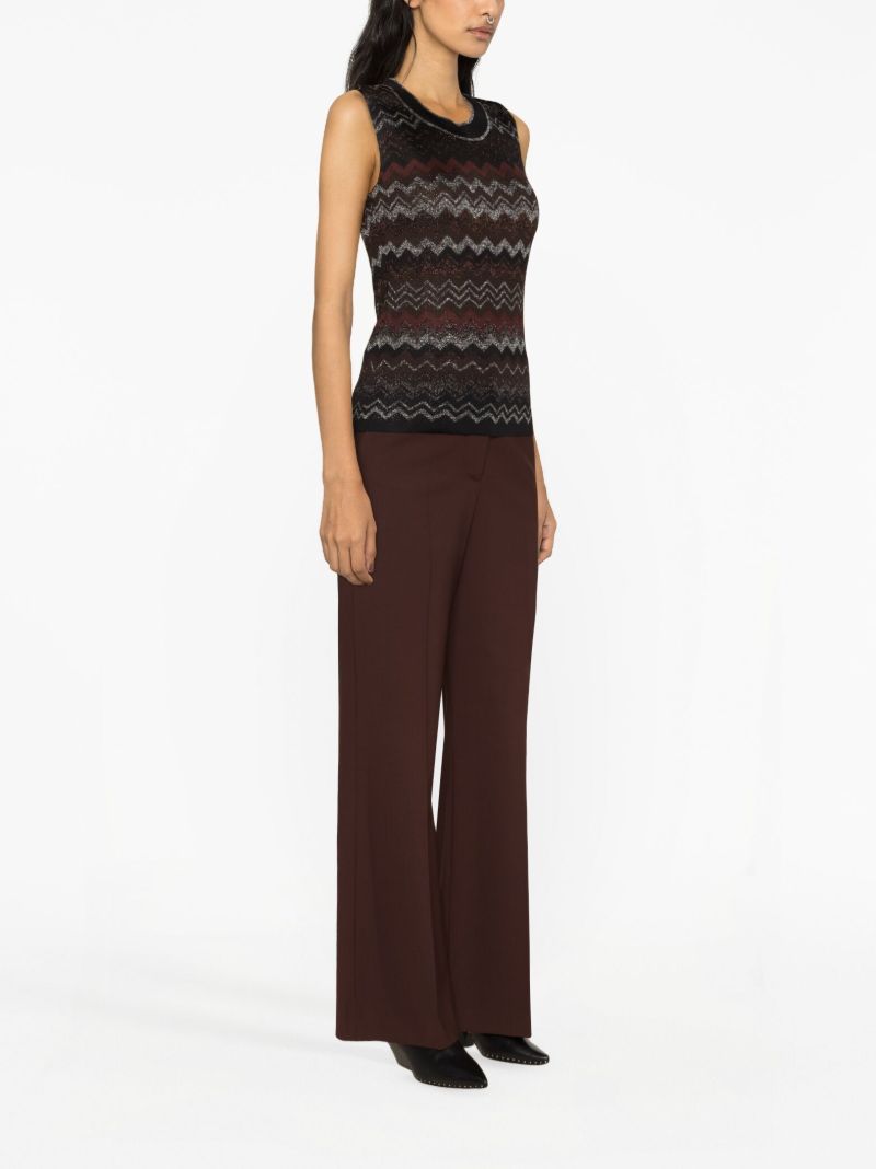Black Zig-zag Knit Vest
