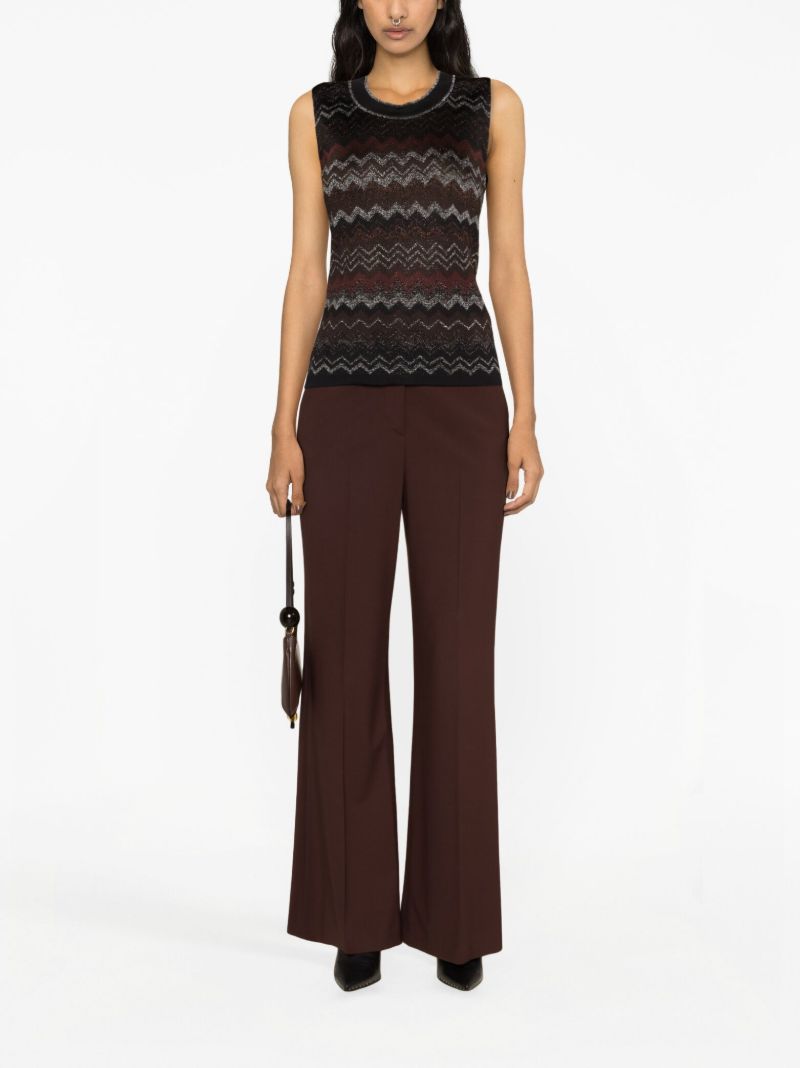 Black Zig-zag Knit Vest