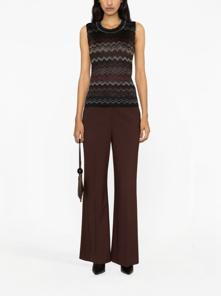 Black Zig-zag Knit Vest