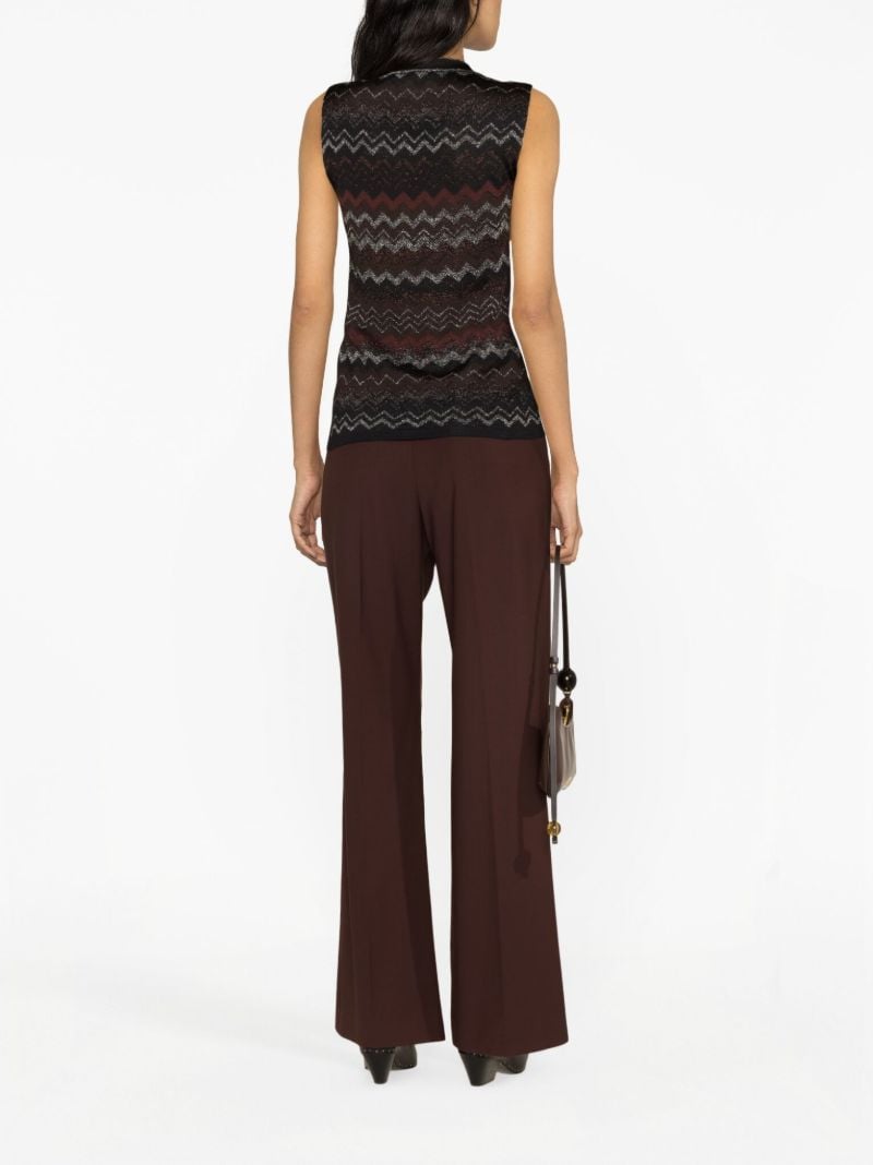 Black Zig-zag Knit Vest