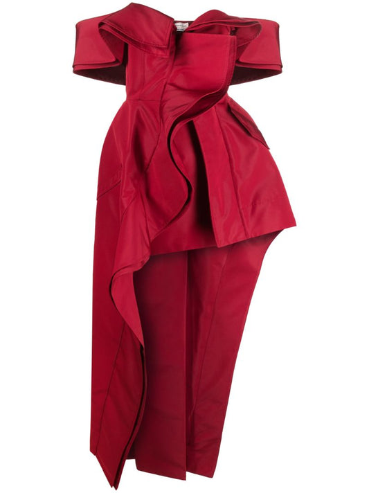 Red Deconstructed Trench Dress
