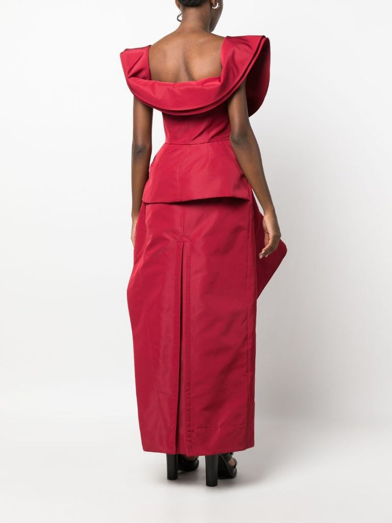 Red Deconstructed Trench Dress