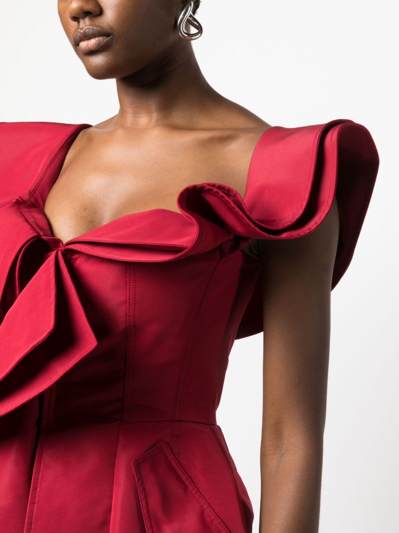 Red Deconstructed Trench Dress