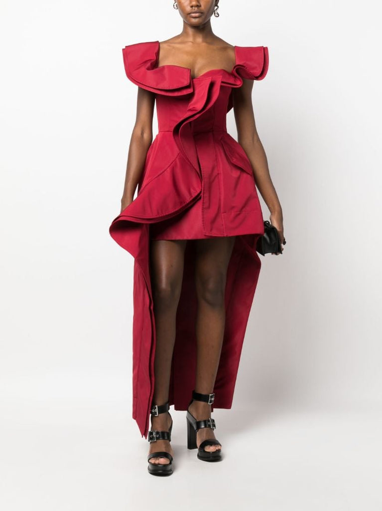Red Deconstructed Trench Dress