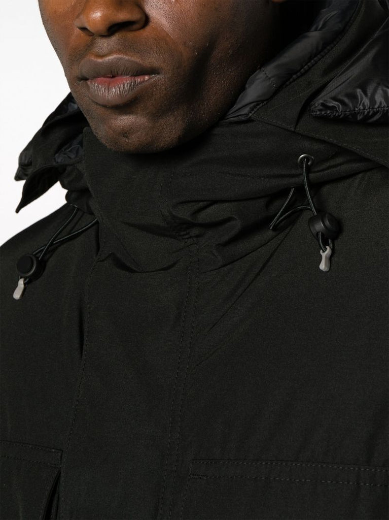 Black Paradigm Expedition Hooded Quilted Coat