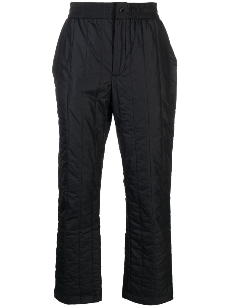 Black Carlyle Quilted Trousers