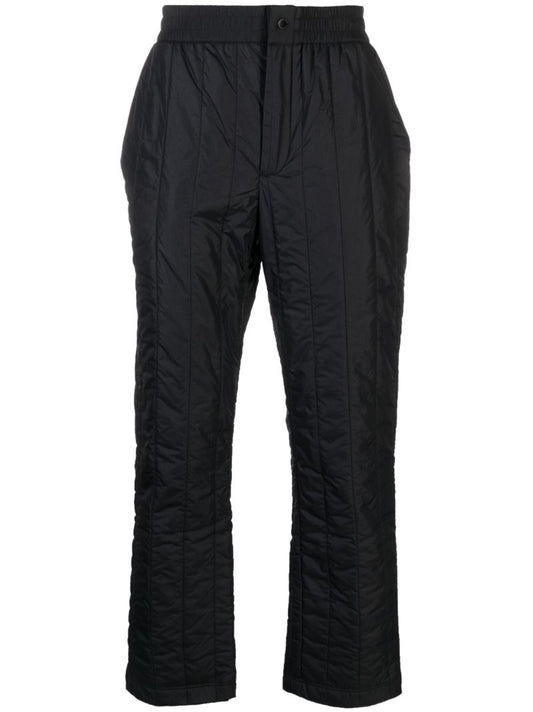 Black Carlyle Quilted Trousers