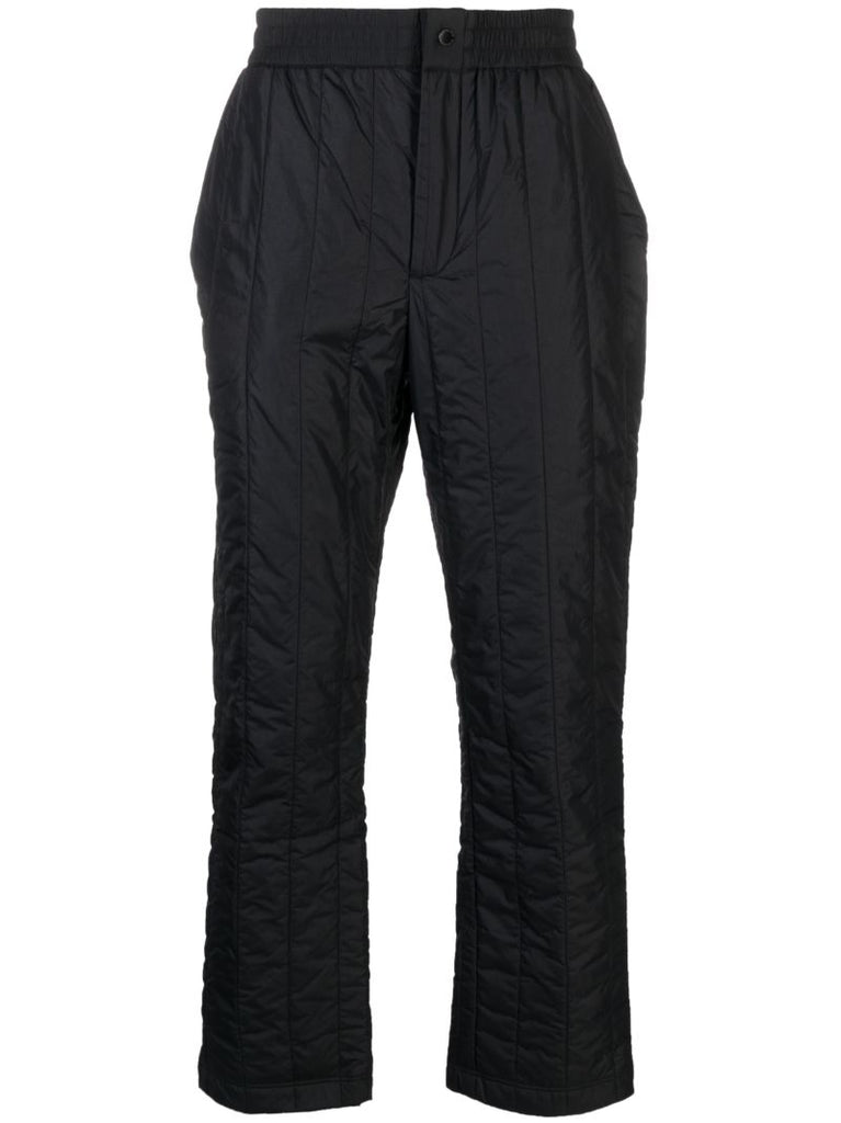 Black Carlyle Quilted Trousers