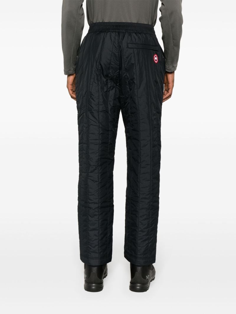 Black Carlyle Quilted Trousers