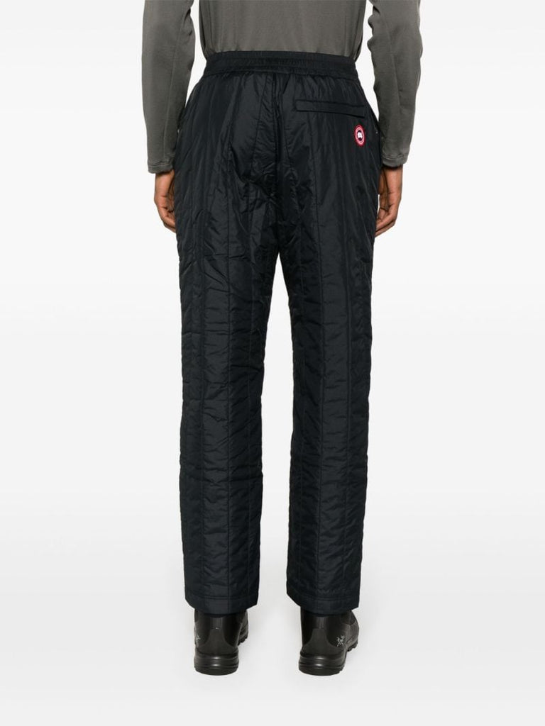 Black Carlyle Quilted Trousers