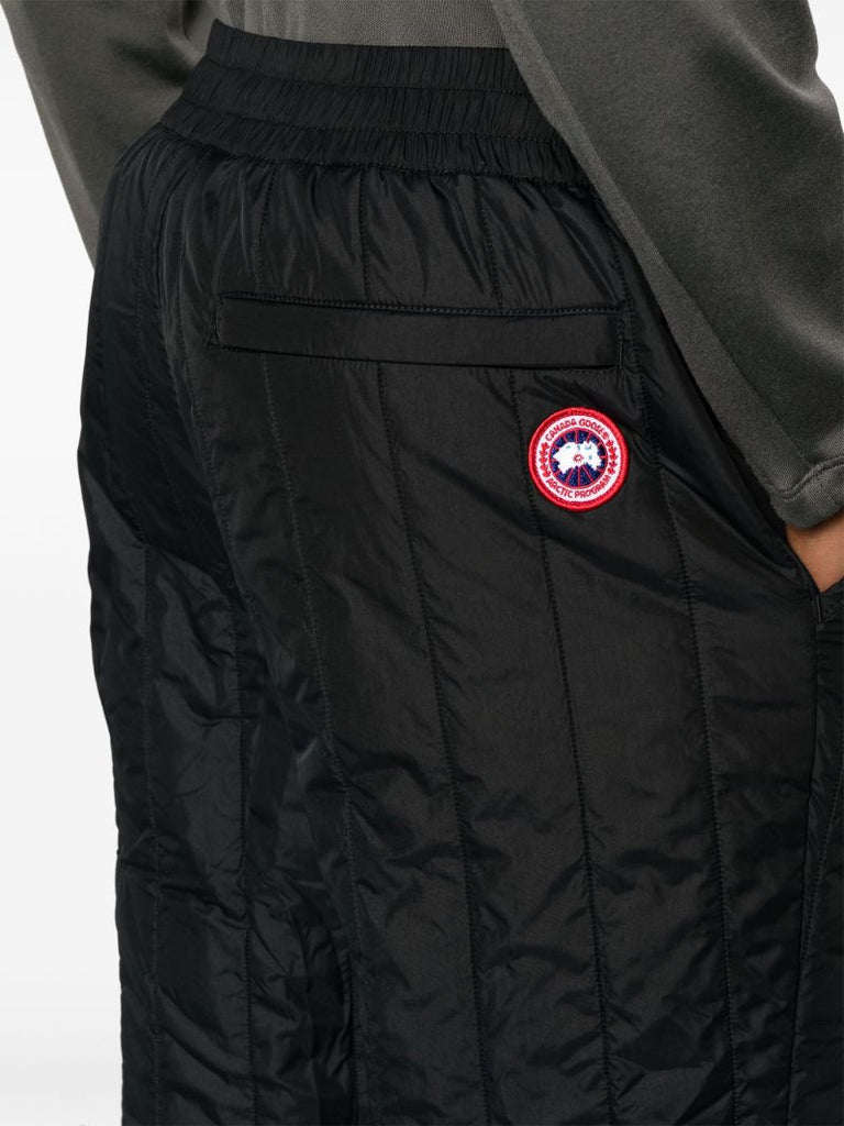 Black Carlyle Quilted Trousers