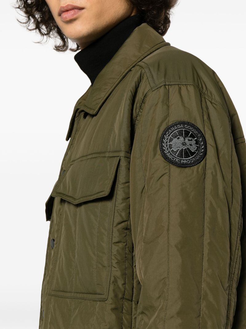 Green Carlyle Quilted Shirt Jacket