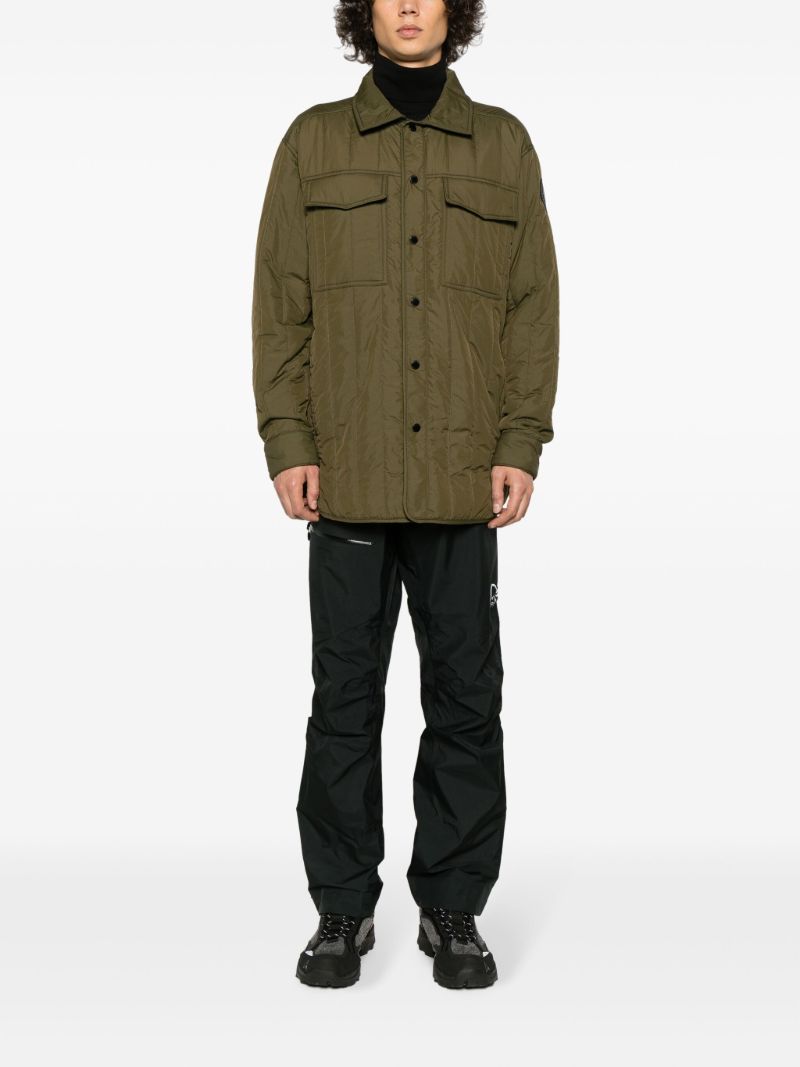 Green Carlyle Quilted Shirt Jacket
