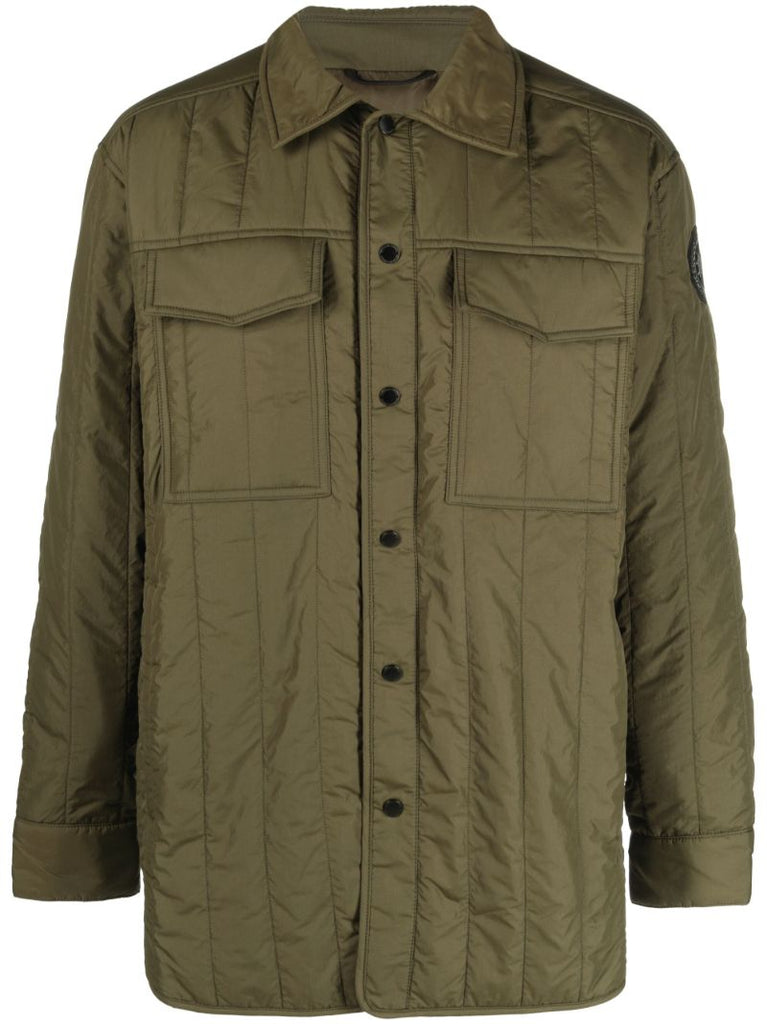 Green Carlyle Quilted Shirt Jacket