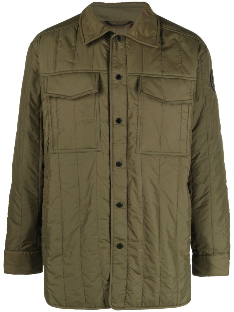 Green Carlyle Quilted Shirt Jacket