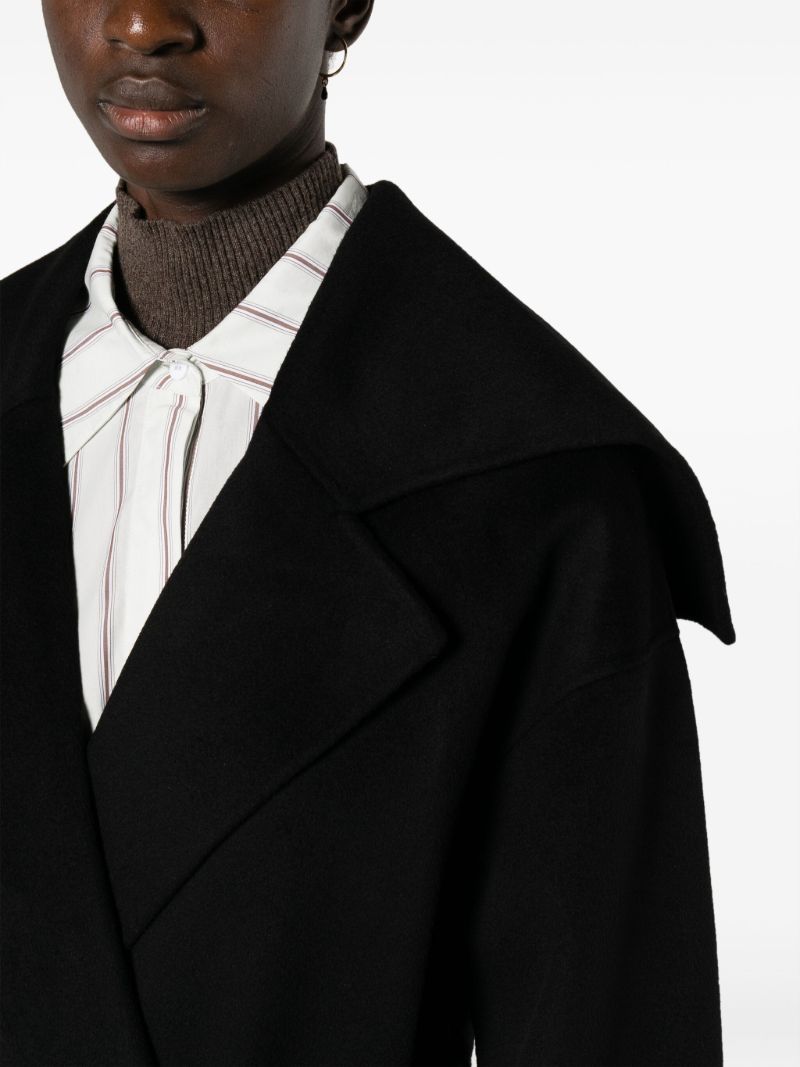 Black Ruta Belted Coat