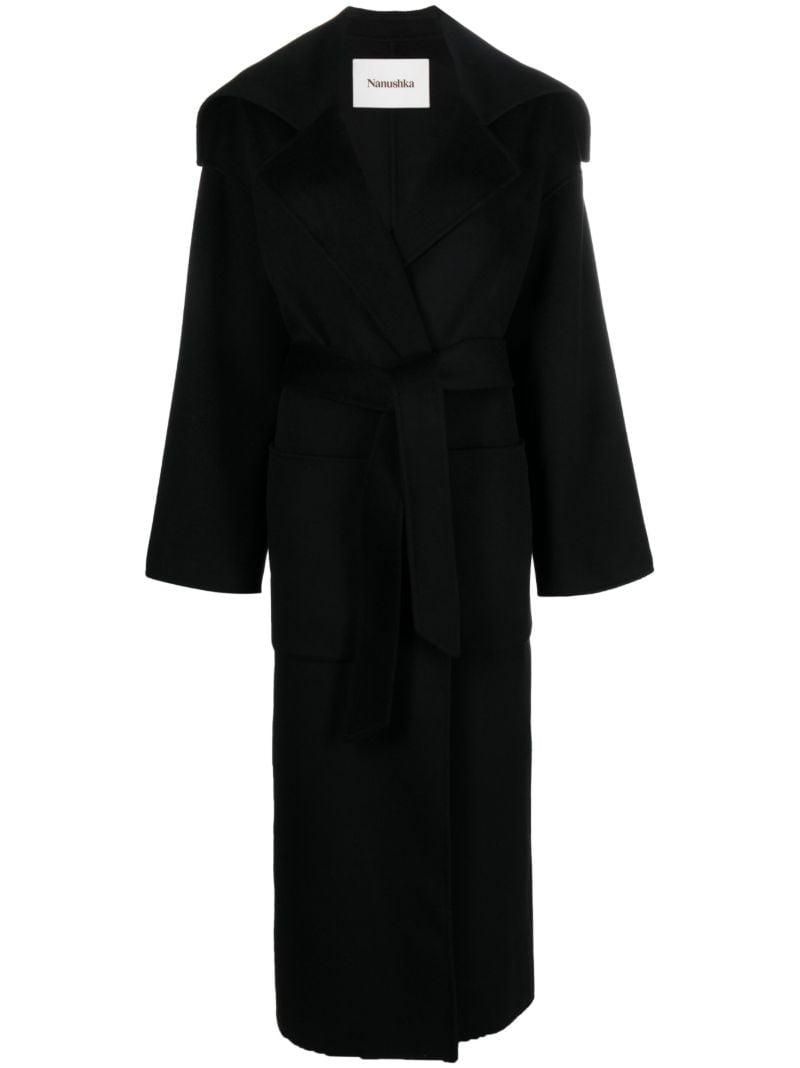 Black Ruta Belted Coat