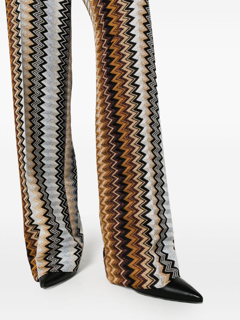 Multicolour Zigzag Straight Trousers