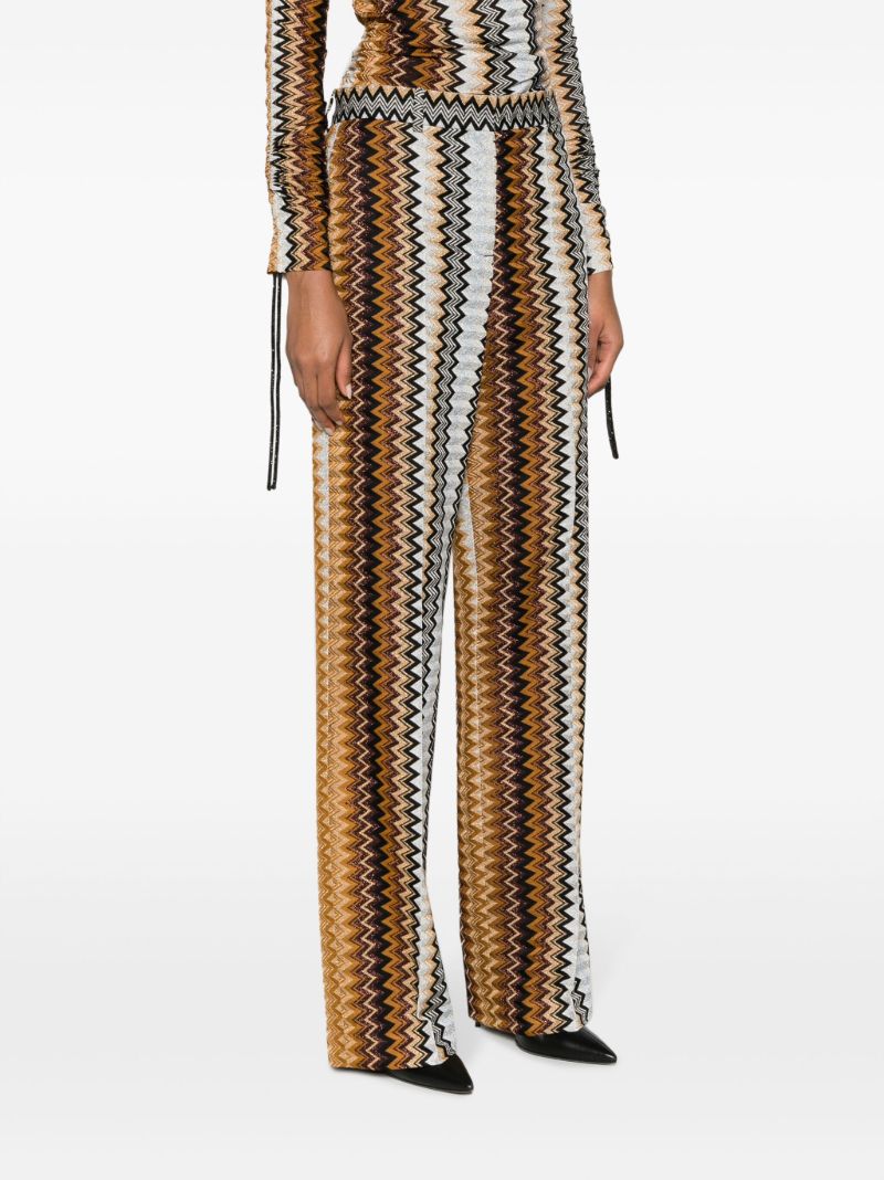 Multicolour Zigzag Straight Trousers