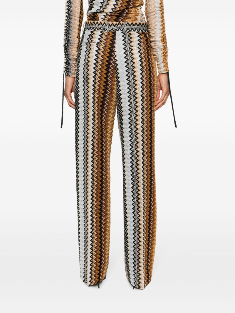 Multicolour Zigzag Straight Trousers