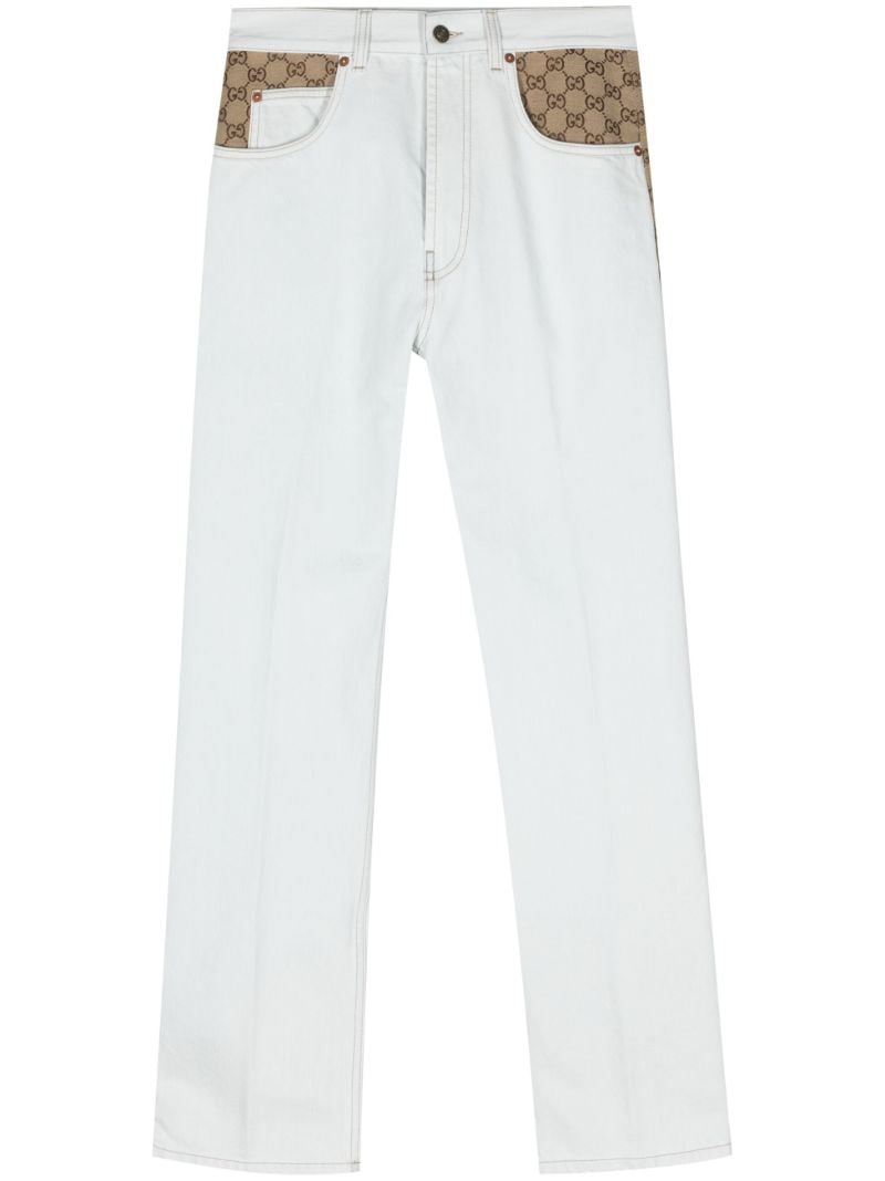 Gg Canvas Straight-leg Jeans