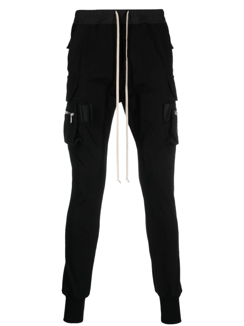 Black Cargo Organic Cotton Track Pants