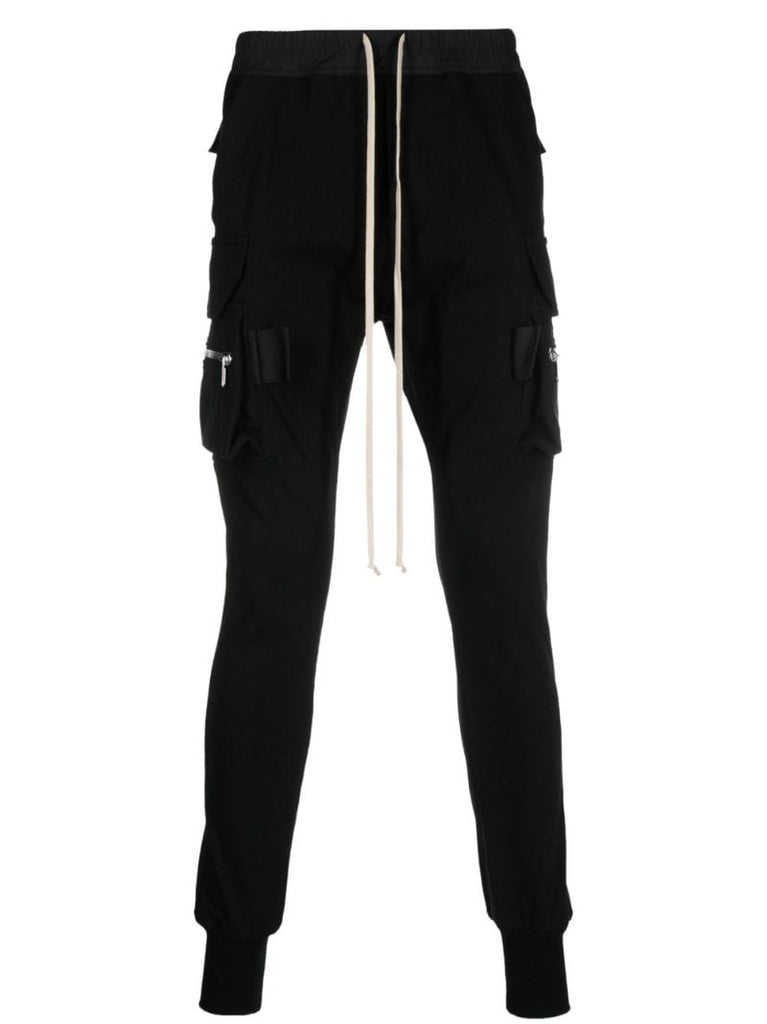 Black Cargo Organic Cotton Track Pants