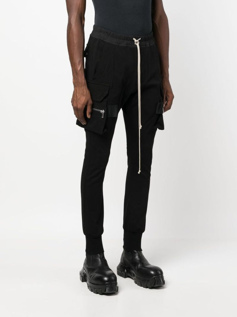 Black Cargo Organic Cotton Track Pants