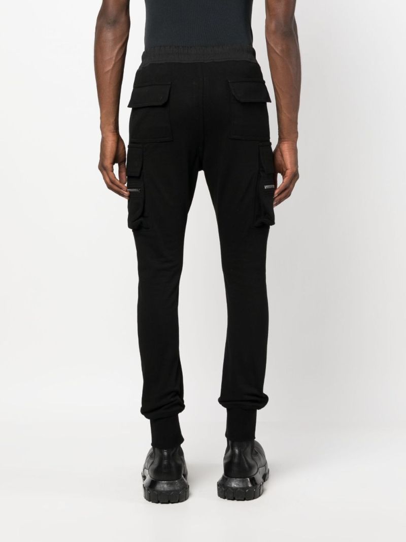 Black Cargo Organic Cotton Track Pants