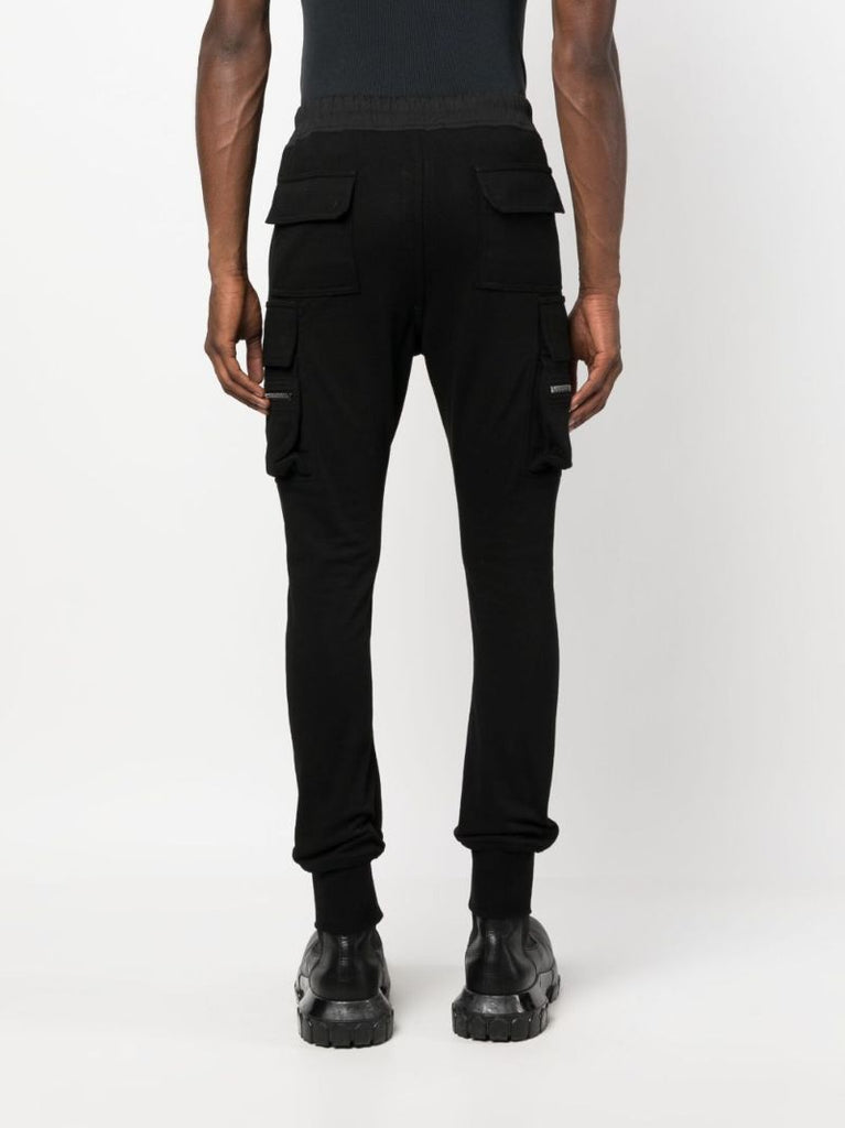 Black Cargo Organic Cotton Track Pants