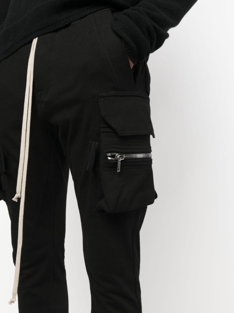 Black Cargo Organic Cotton Track Pants