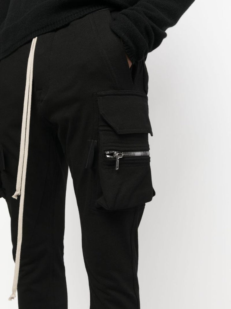 Black Cargo Organic Cotton Track Pants