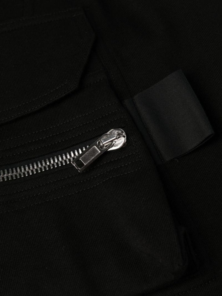 Black Cargo Organic Cotton Track Pants
