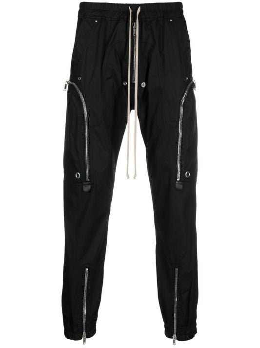Black Drop Crotch Drawstring Trousers