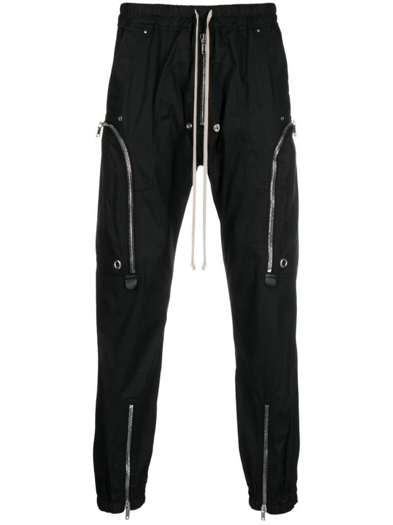 Black Drop Crotch Drawstring Trousers