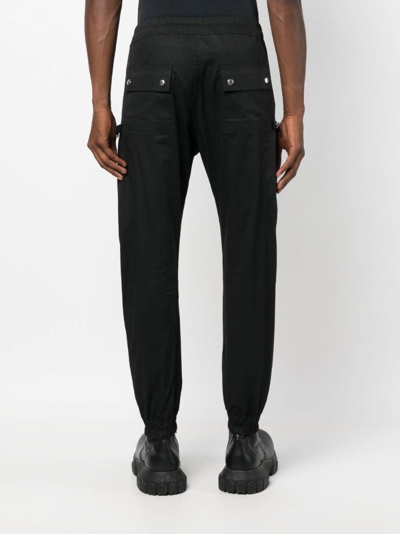 Black Drop Crotch Drawstring Trousers