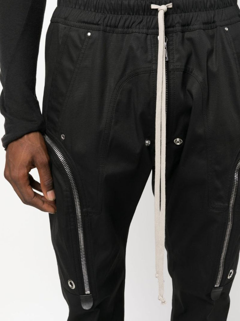 Black Drop Crotch Drawstring Trousers