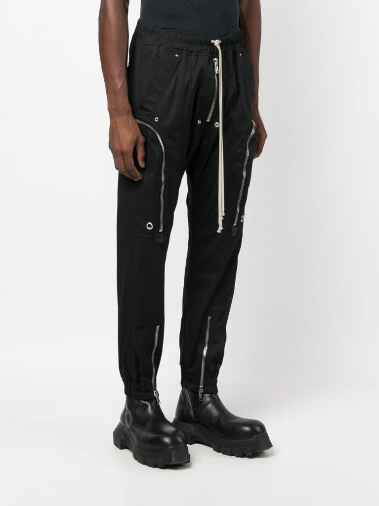 Black Drop Crotch Drawstring Trousers