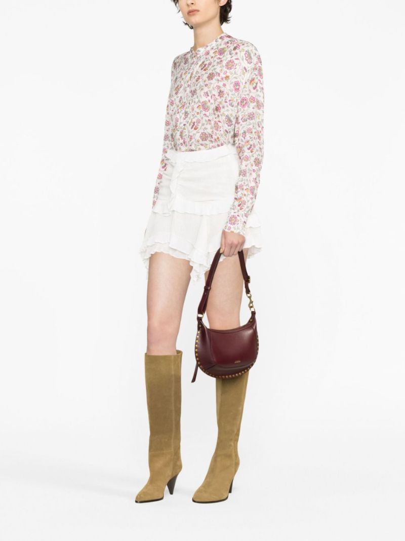 White Floral Print Shirt