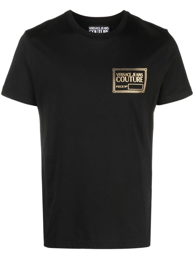 Black Logo Print Cotton T-shirt