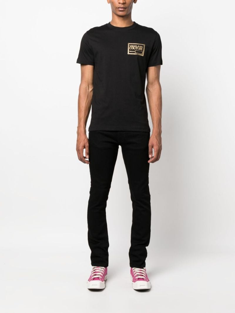 Black Logo Print Cotton T-shirt
