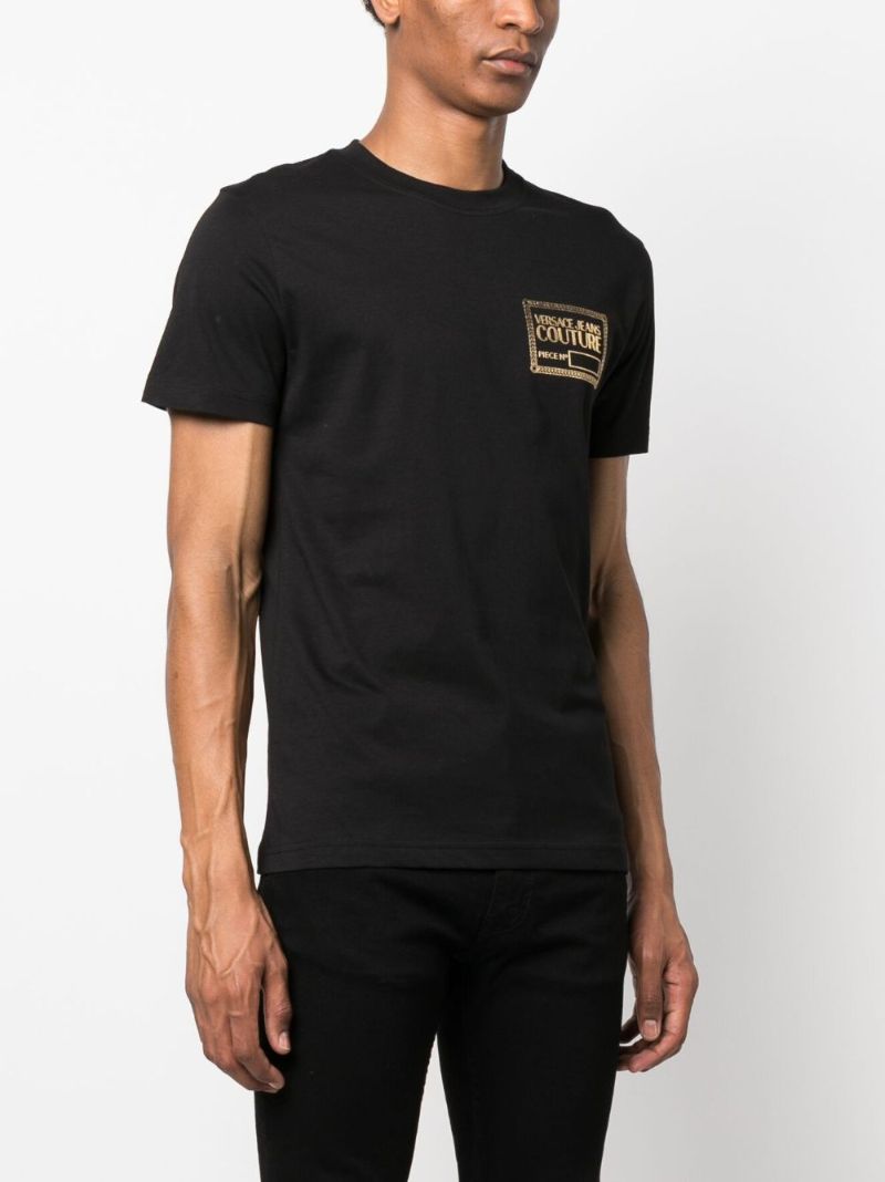 Black Logo Print Cotton T-shirt