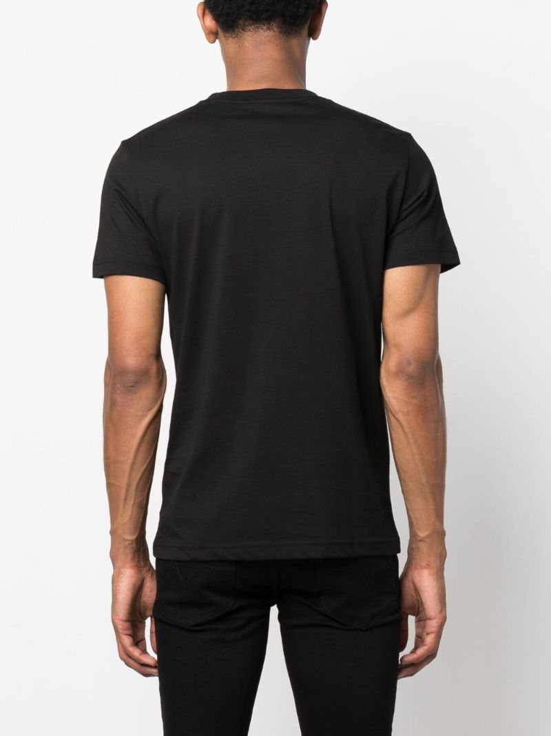 Black Logo Print Cotton T-shirt