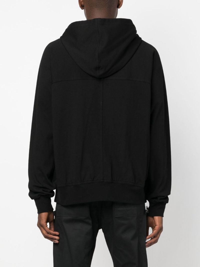 Black Zip-up Cotton Hoodie