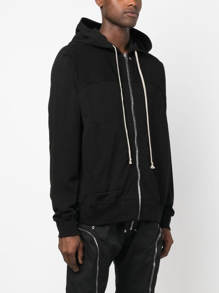 Black Zip-up Cotton Hoodie